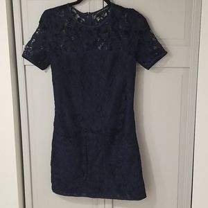 Lace blue mini dress